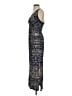 Angie 100% Rayon Paisley Blue Cocktail Dress Size S - photo 5