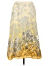 Isda & Co Print Yellow Formal Skirt Size 12 - photo 1