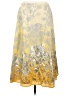 Isda & Co Print Yellow Formal Skirt Size 12 - photo 2