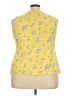 Chaps 100% Cotton Yellow Sleeveless Blouse Size 2X - photo 2