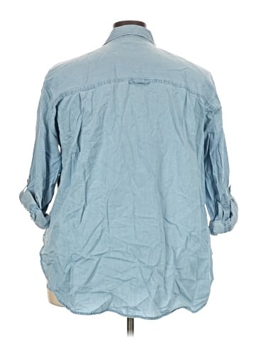 Gloria Vanderbilt 3/4 Sleeve Button-Down Shirt (view 2)