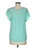 St. John's Bay 100% Rayon Teal Short Sleeve Blouse Size M (petite) - photo 2