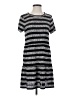 Ann Taylor LOFT Stripes Gray Casual Dress Size S - photo 1