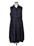 Talbots Outlet Stripes Blue Casual Dress Size 16 - photo 1