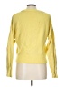 Du Paradis Solid Yellow Pullover Sweater Size L - photo 2
