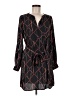 Collective Concepts 100% Polyester Argyle Black Casual Dress Size M - photo 1