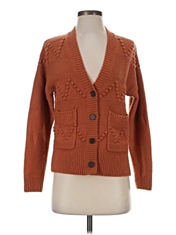 Madewell Zigzag Bobble Cardigan Sweater (view 1)