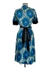 Marciano Print Blue Cocktail Dress Size M (estimated) - photo 2
