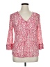 Fred David Pink 3/4 Sleeve Blouse Size XL - photo 1