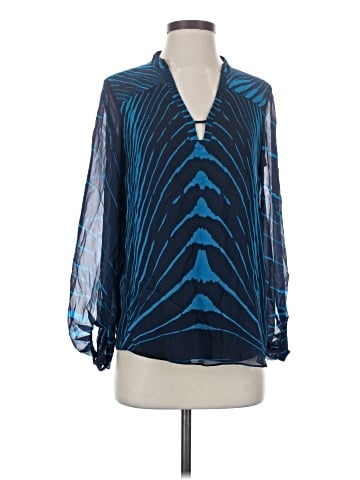 Diane von Furstenberg Long Sleeve Silk Top (view 1)