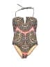 Mara Hoffman Paisley Pink Yellow One Piece Swimsuit Size S - photo 1