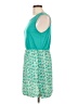 Charming Charlie 100% Polyester Print Teal Casual Dress Size L - photo 5