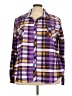 Unbranded Plaid Purple Long Sleeve Blouse Size 4X - photo 1