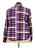 Unbranded Plaid Purple Long Sleeve Blouse Size 4X - photo 2