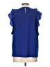 Juicy Couture 100% Polyester Solid Blue Short Sleeve Blouse Size L - photo 2
