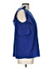 Juicy Couture 100% Polyester Solid Blue Short Sleeve Blouse Size L - photo 4