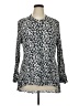 Lane Bryant Animal Print Silver Long Sleeve Blouse Size 14 - photo 1