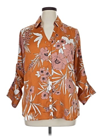 Express Outlet 3/4 Sleeve Blouse (view 1)