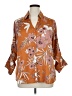 Express Outlet 100% Polyester Floral Orange 3/4 Sleeve Blouse Size XL - photo 1