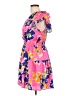 Entro 100% Polyester Tropical Pink Casual Dress Size L - photo 5