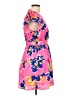 Entro 100% Polyester Tropical Pink Casual Dress Size L - photo 4