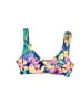 Stone Fox Swim Tropical Blue Swimsuit Top Size L - photo 2