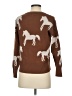 T Tahari Print Brown Pullover Sweater Size S - photo 2
