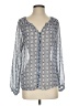 Olive and Oak 100% Polyester Blue Long Sleeve Blouse Size S - photo 1