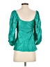 Hale Bob Teal 3/4 Sleeve Blouse Size XS - photo 2