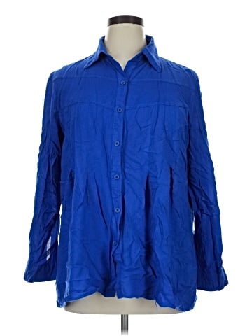 Simply Irresistible 3/4 Sleeve Button-Down Shirt (view 1)