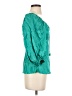 Hale Bob Teal 3/4 Sleeve Blouse Size XS - photo 4