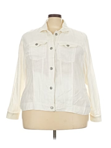 Jones & Co 3/4 Sleeve Button-Down Shirt (view 1)