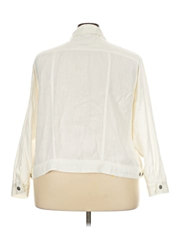 Jones & Co 3/4 Sleeve Button-Down Shirt (view 2)