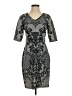 Baraschi 100% Polyester Paisley Gray Cocktail Dress Size 4 - photo 1