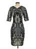 Baraschi 100% Polyester Paisley Gray Cocktail Dress Size 4 - photo 2