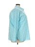 Talbots 100% Cotton Checkered-gingham Blue Long Sleeve Button-Down Shirt Size 3X - photo 4