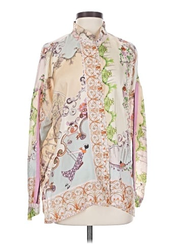 Johnny Was Long Sleeve Silk Top (view 1)