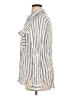 Perch by Blu Pepper Stripes Silver Long Sleeve Button-Down Shirt Size 1X - photo 5