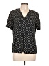 Kasper A.S.L. 100% Polyester Polka Dots Black Short Sleeve Blouse Size 10 - photo 1
