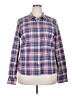 UNTUCKit 100% Cotton Plaid Blue Long Sleeve Button-Down Shirt Size 18 - photo 1