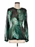 Jennifer Lopez 100% Polyester Green Long Sleeve Blouse Size M - photo 1