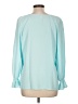 Bar III 100% Polyester Teal Long Sleeve Blouse Size L - photo 2