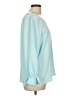 Bar III 100% Polyester Teal Long Sleeve Blouse Size L - photo 4