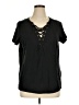 Torrid 100% Cotton Black Short Sleeve Top Size 1X Plus (1) - photo 1