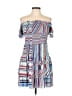 Parker 100% Polyester Stripes Blue Casual Dress Size L - photo 1