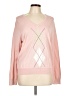 Lands' End 100% Supima Cotton Argyle Pink Pullover Sweater Size L - photo 1