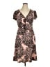 Connected Apparel Paisley Brown Casual Dress Size 14 - photo 1