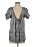 Unbranded Metallic Gray Short Sleeve Blouse Size S (estimated) - photo 2
