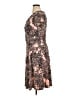 Connected Apparel Paisley Brown Casual Dress Size 14 - photo 5