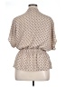 Sweet Rain 100% Polyester Polka Dots Tan Short Sleeve Blouse Size 1X - photo 2